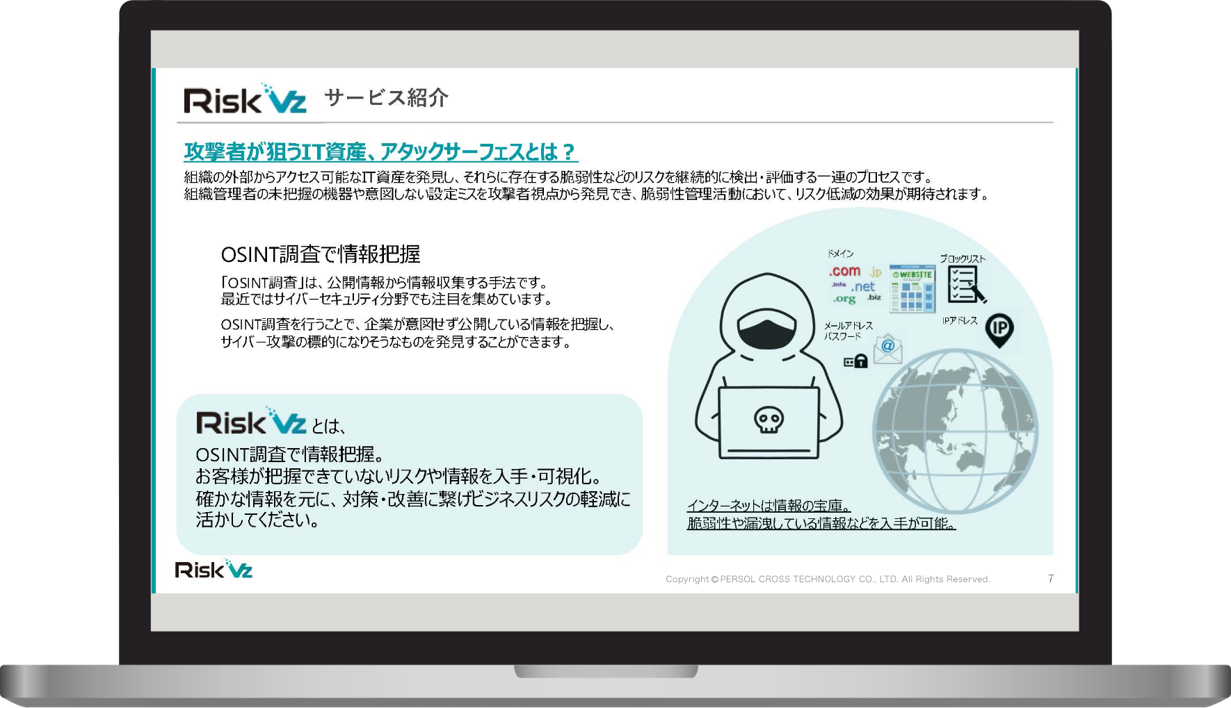 サンプルレポート内のサービス紹介を表すイメージ画像