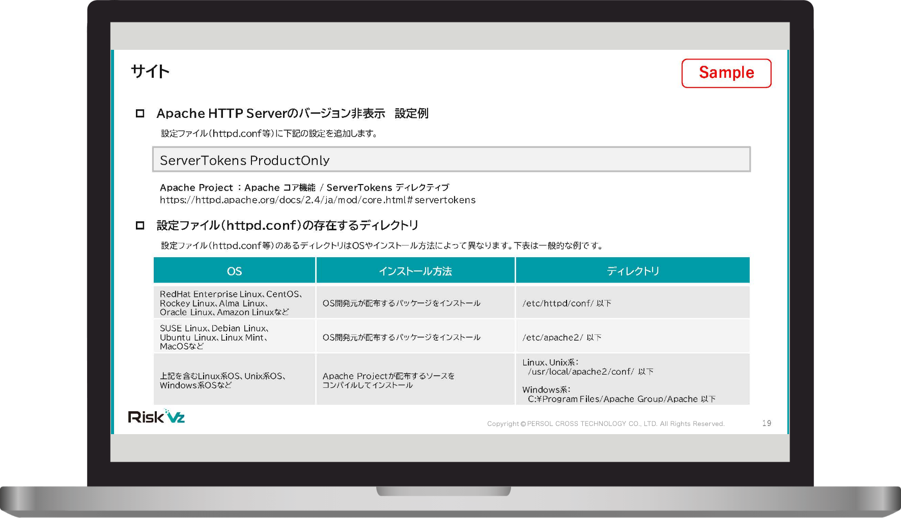 サンプルレポート内のサービス紹介を表すイメージ画像